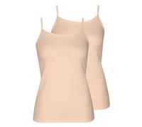 Achseltop LISCA "2er Pack Damen Trägerhemd Kaia", Damen, Gr. L, N-Gr, beige (nude), Obermaterial: 90% Baumwolle CO. 10% Elasthan EL., Unterhemden (48730824-L) nude