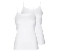 Achseltop LISCA "2er Pack Damen Trägerhemd Kaia", Damen, Gr. S, N-Gr, weiß, Obermaterial: 90% Baumwolle CO. 10% Elasthan EL., Unterhemden (70254362-S) weiß