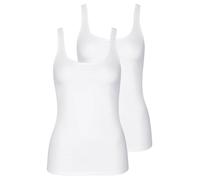Achseltop LISCA "2er Pack Damen Trägerhemd Kaia", Damen, Gr. XL, N-Gr, weiß, Obermaterial: 90% Baumwolle CO. 10% Elasthan EL., Unterhemden (89609665-XL) weiß