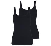 Achseltop LISCA "2er Pack Damen Trägerhemd Kaia", Damen, Gr. XXL, N-Gr, schwarz, Obermaterial: 90% Baumwolle CO. 10% Elasthan EL., Unterhemden (61943858-XXL) schwarz