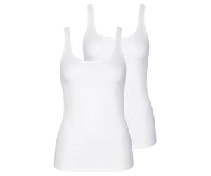 Achseltop LISCA "2er Pack Damen Trägerhemd Kaia", Damen, Gr. XXL, N-Gr, weiß, Obermaterial: 90% Baumwolle CO. 10% Elasthan EL., Unterhemden (89609665-XXL) weiß
