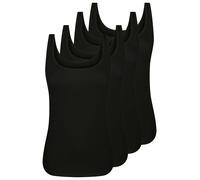 Achseltop SASSA "4er Sparpack Top CASUAL COMFORT", Damen, Gr. 36, N-Gr, schwarz (schwarz schwarz), Obermaterial: 95% Baumwolle CO. 5% Elasthan EL., Unterhemden (85583533-36) schwarz schwarz