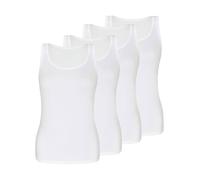 Achseltop SASSA "4er Sparpack Top LOVELY SKIN", Damen, Gr. 42, N-Gr, weiß (weiß weiß), Obermaterial: 95% Modal CMD. 5% Elasthan EL., Unterhemden (71507602-42) weiß weiß