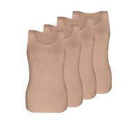 Achseltop SASSA "4er Sparpack Top LOVELY SKIN", Damen, Gr. 46, N-Gr, beige (beige beige), Obermaterial: 95% Modal CMD. 5% Elasthan EL., Unterhemden (70302604-46) beige beige