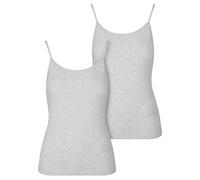 Achseltop URBAN CLASSICS "Urban Classics Ladies Basic Tank Top Cotton 2-Pack", Damen, Gr. S, Normalgrößen, erdgrau, erdgrau, 95% Baumwolle, 5% Elasthan, unifarben, normal, Unterhemden (56297144-S) erd