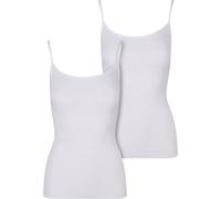 Achseltop URBAN CLASSICS "Urban Classics Ladies Tank Top 2-Pack", Damen, Gr. L, Normalgrößen, weiß (weiß, weiß), 95% Viskose, 5% Elasthan, unifarben, normal, Unterhemden (95498042-L) weiß, weiß