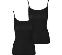 Achseltop URBAN CLASSICS "Urban Classics Ladies Tank Top 2-Pack", Damen, Gr. XL, Normalgrößen, schwarz (schwarz, schwarz), 95% Viskose, 5% Elasthan, unifarben, normal, Unterhemden (35275845-XL) schwar