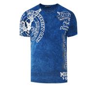 T-Shirt RUSTY NEAL, Herren, Gr. S, blau, 100% Baumwolle, bedruckt, casual, normal, Rundhals, Kurzarm, Shirts, mit eindrucksvollem Print (18765630-S) blau