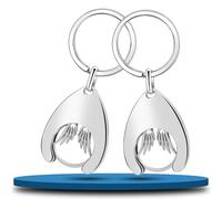 ACIELANNA Angel Wings Schlüsselanhänger mit Einkaufswagenchip, 2 Stück Einkaufswagenlöser, Weihnachten Geschenke, Einkaufschip für Supermarkt-Einkaufswagen(Wings)