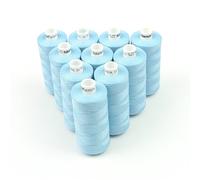 Ackermann 10x 1.000m UNIVERSAL NÄHGARN, Stärke 120, Qualitätsgarn, Nähmaschinengarn, Overlock Garn, Garn für Overlock-Nähmaschinen (0732 Lichtblau)