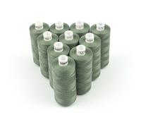 Ackermann 10x 1.000m UNIVERSAL NÄHGARN, Stärke 120, Qualitätsgarn, Nähmaschinengarn, Overlock Garn, Garn für Overlock-Nähmaschinen (0757 Khaki)