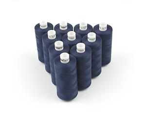 Ackermann 10x 1.000m UNIVERSAL NÄHGARN, Stärke 120, Qualitätsgarn, Nähmaschinengarn, Overlock Garn, Garn für Overlock-Nähmaschinen (8039 Pariserblau)