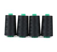 Ackermann 4X 5.000m UNIVERSAL NÄHGARN, Stärke 120, Qualitätsgarn, Overlock Garn, Garn für Overlock-Nähmaschinen (799 Schwarz)