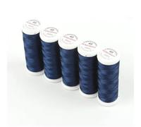 Ackermann® Embroidery (5X 260m) Maschinen STICKGARN, hochglänzendes und reißfestes Garn für die Näh- und Stickmaschine (2861 Dunkelhimmelblau 4)