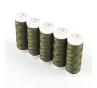Ackermann® Embroidery (5X 260m) Maschinen STICKGARN, hochglänzendes und reißfestes Garn für die Näh- und Stickmaschine (2876 Kaki 5)