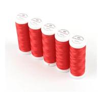 Ackermann® Embroidery (5X 260m) Maschinen STICKGARN, hochglänzendes und reißfestes Garn für die Näh- und Stickmaschine (2959 Rot 1)