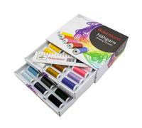 Ackermann 36 Farben x 200m UNIVERSAL 120 NÄHGARN (Allesnäher) in handlicher Box. Nähgarnsortiment, -, Nähgarn-Sortiment-Set, Nähmaschinengarn, Qualitätsgarn