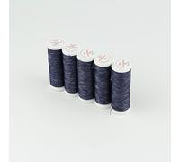 Ackermann® "Jeans Stärke 80 Nähgarn-Pack, 5X 150m, Farbnummer: 4022, Farbe: Dunkles meliertes Jeansblau