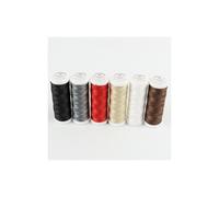 ACKERMANN® Leather Nähgarnset Farben Mix Stärke 60, 6x 120m, Garn für Leder, Markengarn (1,11 € pro 100 m)
