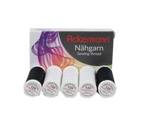 Ackermann Nähgarn Stärke 120 5 x 200m schwarz und weiß (0,50 € pro 100 m)