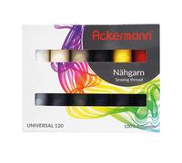 Ackermann Nähgarnbox Weiss Farben-Mix Polyester 12 x 1000m (1,92 € pro 1000 m)
