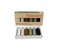 Ackermann Nähgarnmix Natural 100% Baumwolle 6 x 500m Farbenmix (0,57 € pro 100 m)