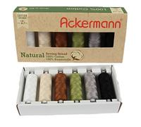 Ackermann Nähgarnmix Natural 100% Baumwolle 6 x 500m Farbenmix (0,60 € pro 100 m)