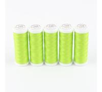 Ackermann universal Nähgarn 5x 200m 120 Poly Farbe: 0919 Neongrün (0,50 € pro 100 m) Farbe:0919 Neongrün