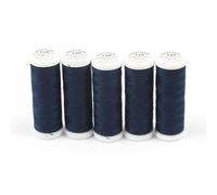 Ackermann universal Nähgarn 5x 200m 120 Poly Farbe: 7392 Nachtblau (0,48 € pro 100 m) Farbe:7392 Nachblau