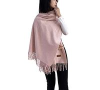 ACNCN Damen Kaschmir-Schal, Pashmina-Schal, 300 g, extra groß, Kaschmir, dicke Schals für den Winter, blassrosa, 200cm*70cm