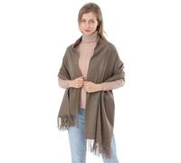 ACNCN Damen Kaschmir-Schal, Pashmina-Schal, 300 g, extra groß, Kaschmir, dicke Schals für den Winter, Hanfkaffee, 200cm*70cm