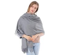 ACNCN Damen Kaschmir-Schal, Pashmina-Schal, 300 g, extra groß, Kaschmir, dicke Schals für den Winter, Hanfgrau, 200cm*70cm