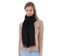 ACNCN Damen Kaschmir-Schal, Pashmina-Schal, 300 g, extra groß, Kaschmir, dicke Schals für den Winter, Schwarz, 200cm*70cm