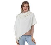 ACNCN Damen-Kaschmirschal Pashmina-Schal Umschlagtücher 300g extragroßer, dicker Kaschmirschal für den Winter, elfenbeinfarben, 200cm*70cm