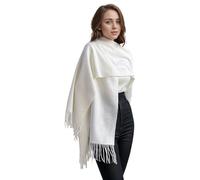 ACNCN Damen-Kaschmirschal Pashmina-Schal Umschlagtücher 300g extragroßer, dicker Kaschmirschal für den Winter, elfenbeinfarben, 200cm*70cm
