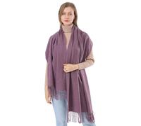 ACNCN Damen-Kaschmirschal Pashmina-Stola Wickel 300g extragroßer dicker Kaschmirschal für den Winter, Taro Violett, 200cm*70cm