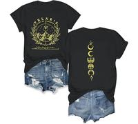 Acotar Velaris Shirt Damen City of Starlight Shirt Vintage Stars Graphic Tee Funny Letter Printed Short Sleeve Tops, Schwarz, Klein