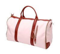 Acouto Anzug-Reisetasche, Stilvoller Kleidersack mit Schultergurt, PU-Leder-Reisetasche für Geschäftsreisen, Wochenendausflüge, Beige Kleidung, Toilettenartikel, Kleidersack für Reisen, Anzug-Reise