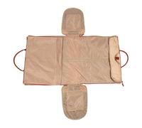 Acouto Anzug-Reisetasche, Stilvoller Kleidersack mit Schultergurt, PU-Leder-Reisetasche für Geschäftsreisen, Wochenendausflüge, Beige Kleidung, Toilettenartikel, Kleidersack für Reisen, Anzug-Reise
