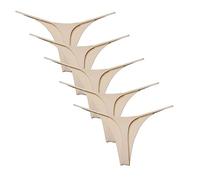 Acramy Damen Unterhosen Baumwolle String Unterwäsche Thong Tanga, 5er Pack (XL, Hautfarben)