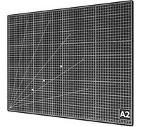 ACROPAQ Schneidematte - Selbstheilend, A2 (60 x 45 cm), 5 Schichten, Schutzmatte für Ihre Möbel, mit Gittern und Eckmarkierungen auf beiden Seiten, Schwarz - Bastelmatte, Schneidematte