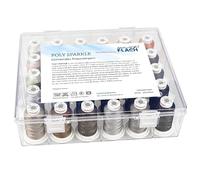 Acryl-Garn-Box mit 30 Miniking-Konen Poly Sparkle von Gunold (30 Farben/1000m)