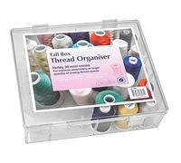 Acryl-Garnbox für 30 Konen, Gefüllt mit 15 Farben Madeira Overlock Bauschgarn, ideale Aufbewahrungsbox