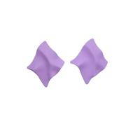 Tesselite Acryl-Ohrringe - bonbonfarbene Ohrringe mit unregelmäßiger Textur, lila, grüne Ohrringe, modische, Schlichte Persönlichkeitsohrringe, Ohrringe für Frauen, lila, Einheitsgröße