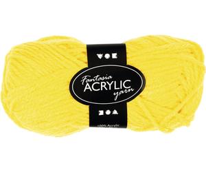 Acrylgarn gelb 80 m lang 3-fädig
