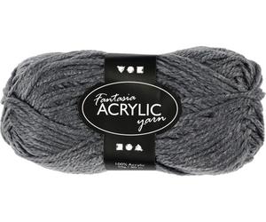 Acrylgarn grau 80 m lang 3-fädig