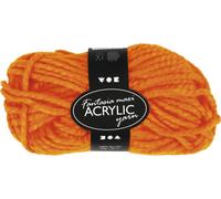 Acrylgarn Maxi neonorange 35 m lang 2-fädig