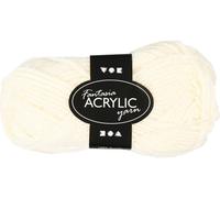 Acrylgarn naturweiß, Länge: 80m, 3-fädig