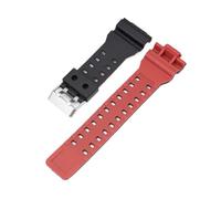 ACTINPANT 1 Stück 16-mm-Armband for GA-100/110/120/150/300/400/700, GD-100/110/120, G-8900, GLS-100, Uhrenarmband aus Kunstharz(Black Red)