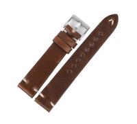 ACTINPANT 1 Stück 19 mm, 20, 22, 24 Retro-Uhrenarmband aus Leder, handgefertigt, mit Ziernähten, Rindsleder, universelles Armbandzubehör for Damen und Herren(Coffee,20mm)